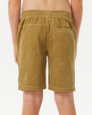 The Rip Curl Boys Boys Surf Cord Volley Shorts in Dark Khaki