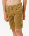 The Rip Curl Boys Boys Surf Cord Volley Shorts in Dark Khaki