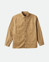 The Brixton Mens Seldon Overshirt in Tobacco Brown Worn Wash