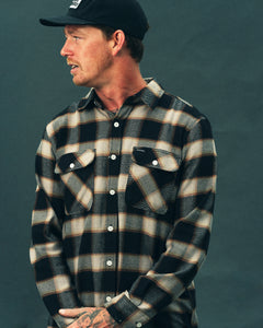 20th Anniversary Bowery Flannel Shirt in Black & Cream