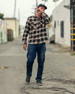 20th Anniversary Bowery Flannel Shirt in Black & Cream