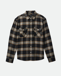 The Brixton Mens 20th Anniversary Bowery Flannel Shirt in Black & Cream