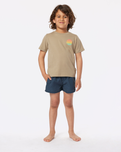 The Rip Curl Boys Boys Wetsuit Icon T-Shirt in Sand Dune