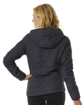 The Rip Curl Womens Anti-Series Anoeta Tech Jacket in Washed Black