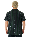 The Rip Curl Mens Topanga Vertical Stripe Shirt in Washed Black