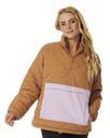 The Rip Curl Womens Anti-Series Pack Tech Jacket in Light Brown