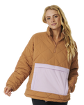 The Rip Curl Womens Anti-Series Pack Tech Jacket in Light Brown