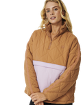 The Rip Curl Womens Anti-Series Pack Tech Jacket in Light Brown