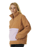 The Rip Curl Womens Anti-Series Pack Tech Jacket in Light Brown