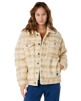 The Rip Curl Womens Sunrise Sherpa Jacket in Beige