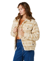 The Rip Curl Womens Sunrise Sherpa Jacket in Beige