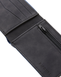 The Rip Curl Mens Combo Slim Wallet in Navy & Orange