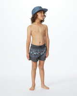 The Rip Curl Boys Boys Offset Volley Shorts in Navy