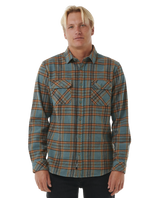 The Rip Curl Mens Griffin Flannel Shirt in Bluestone