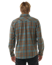 The Rip Curl Mens Griffin Flannel Shirt in Bluestone