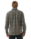 The Rip Curl Mens Griffin Flannel Shirt in Bluestone