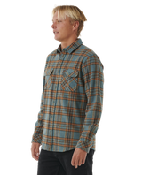 The Rip Curl Mens Griffin Flannel Shirt in Bluestone