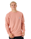 The Rip Curl Mens Original Surfers Sweatshirt in Dusty Rose