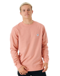 The Rip Curl Mens Original Surfers Sweatshirt in Dusty Rose