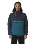 The Rip Curl Mens Search Anorak Puffer Jacket in Purple Night