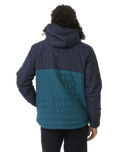 The Rip Curl Mens Search Anorak Puffer Jacket in Purple Night