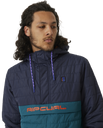 The Rip Curl Mens Search Anorak Puffer Jacket in Purple Night