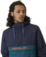 The Rip Curl Mens Search Anorak Puffer Jacket in Purple Night