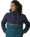 The Rip Curl Mens Search Anorak Puffer Jacket in Purple Night