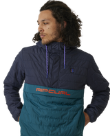 The Rip Curl Mens Search Anorak Puffer Jacket in Purple Night