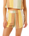 The Rip Curl Womens Trippin Stripe Shorts in Yellow