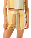 The Rip Curl Womens Trippin Stripe Shorts in Yellow