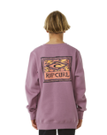 The Rip Curl Boys Boys Lost Island Sweatshirt in Dusty Purple