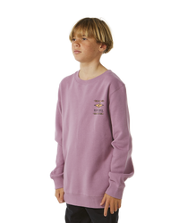 The Rip Curl Boys Boys Lost Island Sweatshirt in Dusty Purple