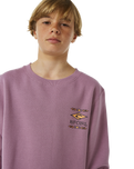 The Rip Curl Boys Boys Lost Island Sweatshirt in Dusty Purple