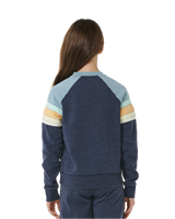 The Rip Curl Girls Girls Surf Revival Raglan Sweatshirt in Dark Navy