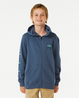 The Rip Curl Boys Boys Lost Islands Zip Hoodie in Vintage Navy