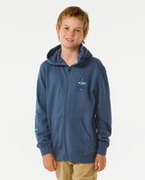 The Rip Curl Boys Boys Lost Islands Zip Hoodie in Vintage Navy