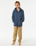 The Rip Curl Boys Boys Lost Islands Zip Hoodie in Vintage Navy