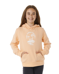 The Rip Curl Girls Girls Re-Entry Hoodie in Bright Peach