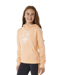The Rip Curl Girls Girls Re-Entry Hoodie in Bright Peach