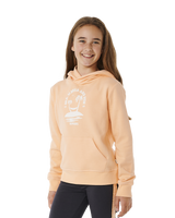 The Rip Curl Girls Girls Re-Entry Hoodie in Bright Peach