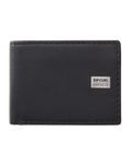 The Rip Curl Mens Marked RFID Leather Wallet in Black