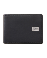 The Rip Curl Mens Marked RFID Leather Wallet in Black