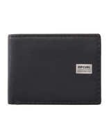 The Rip Curl Mens Marked RFID Leather Wallet in Black