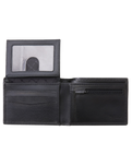 The Rip Curl Mens Marked RFID Leather Wallet in Black