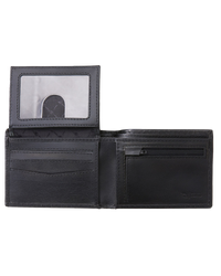 The Rip Curl Mens Marked RFID Leather Wallet in Black