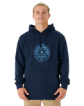 The Rip Curl Mens Stapler Hoodie in Navy