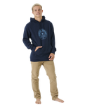 The Rip Curl Mens Stapler Hoodie in Navy