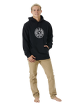 The Rip Curl Mens Stapler Hoodie in Black