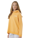 The Rip Curl Girls Girls Surf Puff Heritage Hoodie in Orange